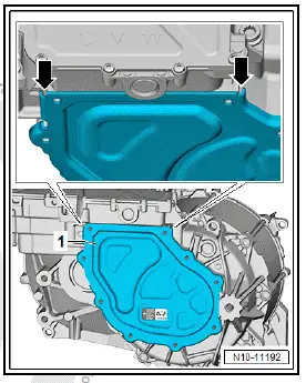 Volkswagen ID.4. Removing and installing power and control electronics for electric drive at rear