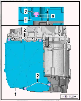 Volkswagen ID.4. Removing and installing power and control electronics for electric drive at rear