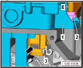Volkswagen ID.4. Removing and installing power and control electronics for electric drive at rear