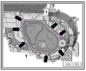 Volkswagen ID.4. Removing and installing power and control electronics for electric drive at rear