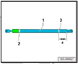 Volkswagen ID.4. Preparing gas strut for disposal 
