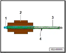 Volkswagen ID.4. Preparing covered gas strut for disposal