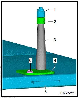 Volkswagen ID.4. Preparing scissor-type assembly platform