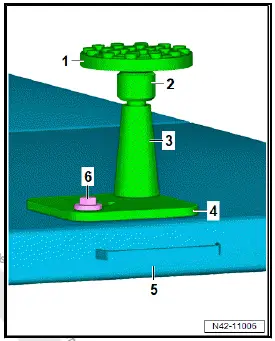 Volkswagen ID.4. Preparing scissor-type assembly platform
