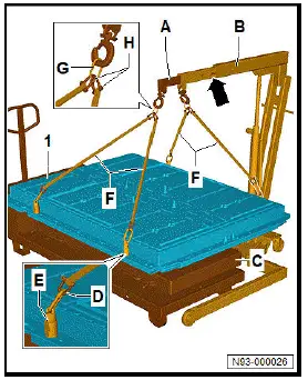 Volkswagen ID.4. Raising high-voltage battery 1 [AX2] 