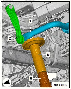 Volkswagen ID.4. Raising wheel bearing assembly to unladen position 