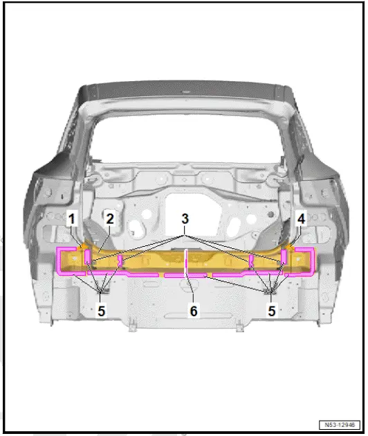 Volkswagen ID.4. Assembly overview - rear cross member 