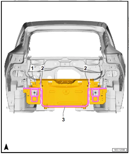 Volkswagen ID.4.  Assembly overview - rear apron