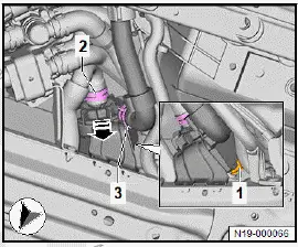 Volkswagen ID.4. Removing and installing coolant pump for high-voltage battery [V590], rear-wheel drive