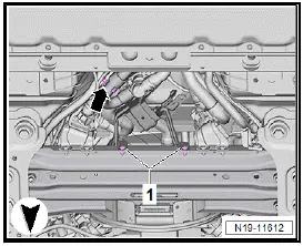 Volkswagen ID.4. Removing and installing mixing valve for high-voltage battery pre-heating, rear-wheel drive