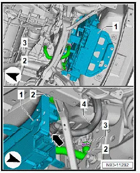 Volkswagen ID.4. Removing and installing charging unit 1 for high-voltage battery [AX4], rear-wheel drive