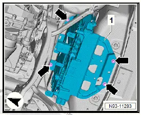 Volkswagen ID.4. Removing and installing charging unit 1 for high-voltage battery [AX4], rear-wheel drive