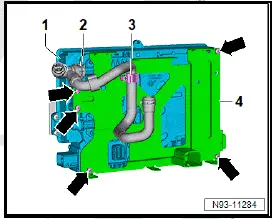 Volkswagen ID.4. Removing and installing charging unit 1 for high-voltage battery [AX4], rear-wheel drive