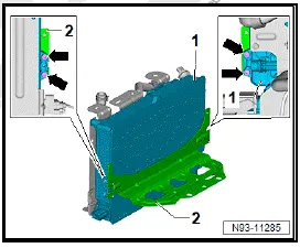 Volkswagen ID.4. Removing and installing charging unit 1 for high-voltage battery [AX4], rear-wheel drive