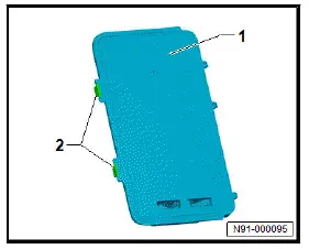 Volkswagen ID.4. Removing and installing charging unit 1 for mobile devices [J1146] 