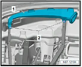 Volkswagen ID.4. Removing and installing front air duct for dash panel 