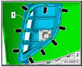 Volkswagen ID.4. Removing and installing air inlet trim