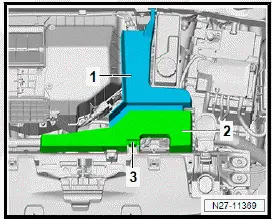 Volkswagen ID.4. Removing and installing air intake box of heater and air conditioning unit