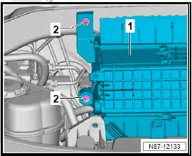 Volkswagen ID.4. Removing and installing air intake box of heater and air conditioning unit