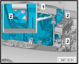 Volkswagen ID.4. Removing and installing air intake box of heater and air conditioning unit