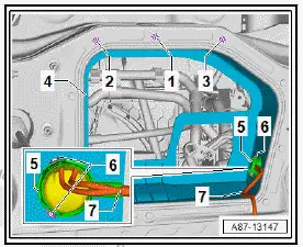 Volkswagen ID.4. Removing and installing air intake cowling