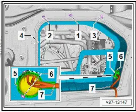 Volkswagen ID.4. Removing and installing air intake cowling