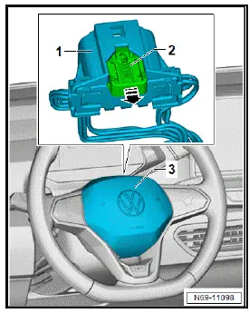Volkswagen ID.4. Removing and installing airbag unit with igniter