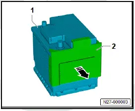 Volkswagen ID.4. Removing and installing battery [A] 