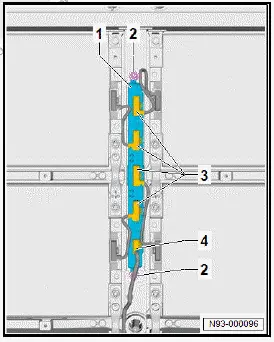 Volkswagen ID.4. Removing and installing battery modules control unit 