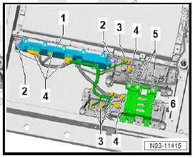 Volkswagen ID.4. Removing and installing battery regulation control unit J840 