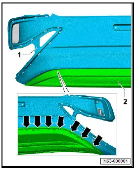 Volkswagen ID.4. Removing and installing bottom section of bumper cover 