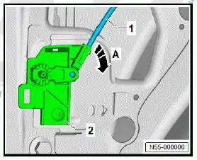 Volkswagen ID.4. Removing and installing Bowden cable 