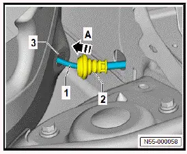 Volkswagen ID.4. Removing and installing Bowden cable 