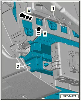 Volkswagen ID.4. Removing and installing bracket for onboard supply control unit [J519], lefthand drive vehicles