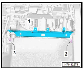 Volkswagen ID.4. Removing and installing bracket for onboard supply control unit [J519], righthand drive vehicles