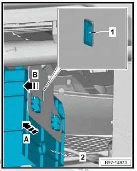 Volkswagen ID.4. Removing and installing bracket for onboard supply control unit [J519], righthand drive vehicles