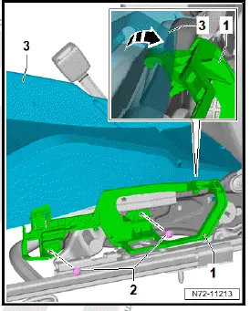 Volkswagen ID.4. Removing and installing bracket for seat trim