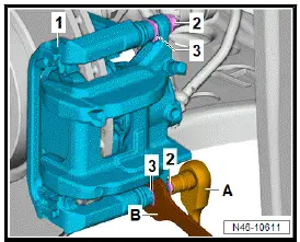 Volkswagen ID.4. Removing and installing brake caliper