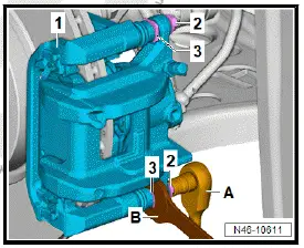 Volkswagen ID.4. Removing and installing brake caliper