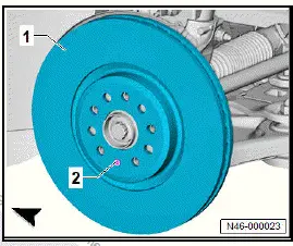 Volkswagen ID.4. Removing and installing brake disc