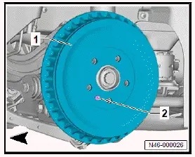 Volkswagen ID.4. Removing and installing brake drum