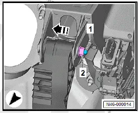 Volkswagen ID.4. Removing and installing brake pedal, right-hand drive vehicles