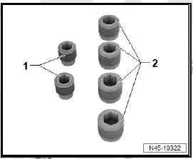 Volkswagen ID.4. For sealing plugs (assembly parts), see electronic parts catalogue (ETKA)