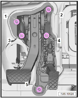 Volkswagen ID.4. Removing and installing brake servo