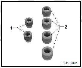 Volkswagen ID.4. For sealing plugs (assembly parts), see electronic parts catalogue (ETKA)