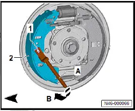 Volkswagen ID.4. Removing and installing brake shoes