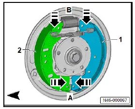 Volkswagen ID.4. Removing and installing brake shoes