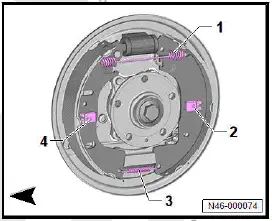 Volkswagen ID.4. Removing and installing brake shoes