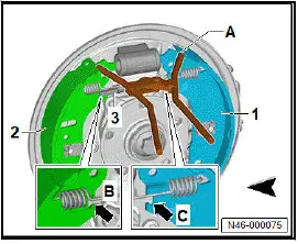 Volkswagen ID.4. Removing and installing brake shoes