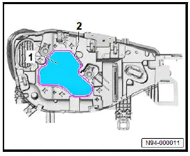 Volkswagen ID.4. Removing and installing bulb for VARILIS headlight [L207]/[L208] 